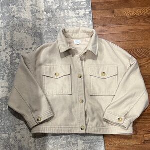 Beige Button-Up Jacket